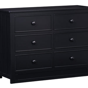 Delta Children Black (001) Melody 6 Drawer Dresser, Left view a1a 1-Melody 6 Drawer Dresser