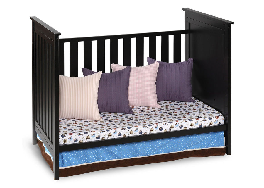 Simmons Kids Black (001) Melody 3-in-1 Crib, Day Bed Conversion a3a 2-Melody 3-in-1 Crib