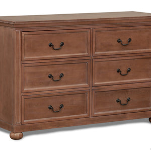 Simmons Kids Antique Walnut (267) Chateau Double Dresser a1a 17-Chateau Double Dresser