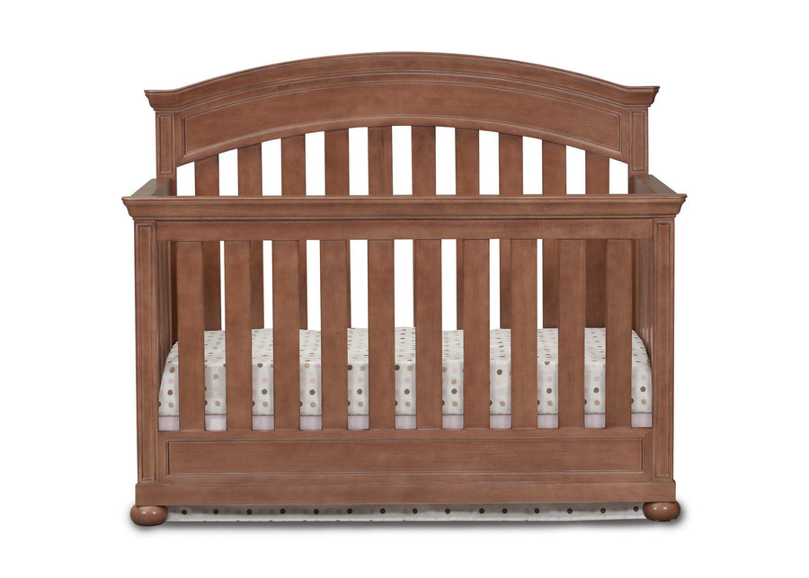 Simmons Kids Antique Walnut (267) Chateau Crib 'N' More, Crib Conversion Front View a1a 2-Chateau Crib 'N' More