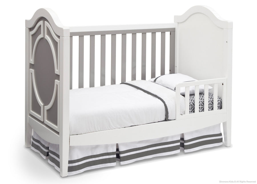 Simmons Kids Antique White/Grey (066) Hollywood 3-in-1 Crib, Toddler Bed Conversion a4a 5-Hollywood 3-in-1 Crib