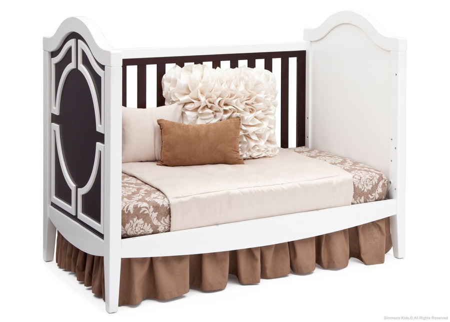 Simmons Kids White/Dark Chocolate (141) Hollywood 3-in-1 Crib, Day Bed Conversion c5c 9-Hollywood 3-in-1 Crib