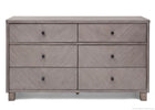 Simmons Kids Stained Grey (054) Chevron 6 Drawer Dresser, Front View a1a 2-Chevron 6 Drawer Dresser