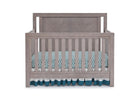 Simmons Kids Stained Grey (054) Chevron Crib 'N' More, Crib Conversion Front View a1a 2-Chevron Crib 'N' More
