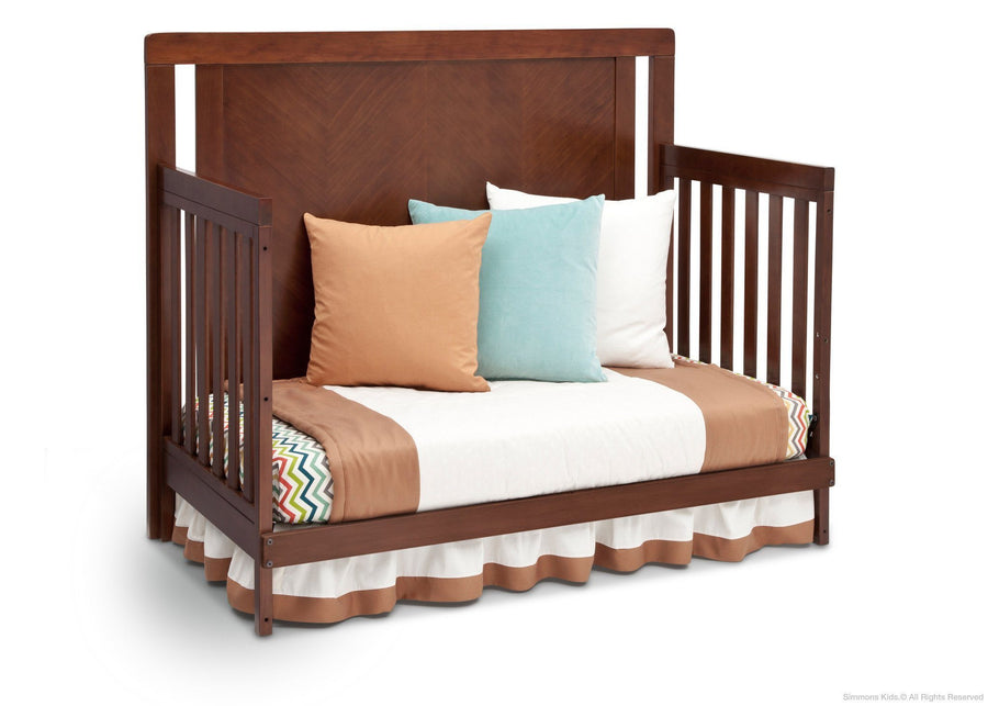 Simmons Kids Espresso Truffle (208) Chevron Crib 'N' More, Day Bed Conversion b4b 8-Chevron Crib 'N' More