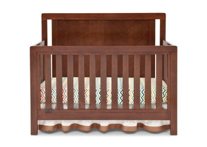 Simmons Kids Espresso Truffle (208) Chevron Crib 'N' More, Crib Conversion Front View b1b 1-Chevron Crib 'N' More