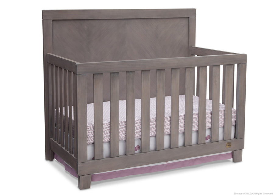 Simmons Kids Stained Grey (054) Bellante 4-in-1 Crib, Crib Conversion b2b 2-Bellante 4-in-1 Crib