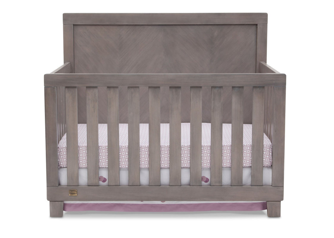 Simmons Kids Stained Grey (054) Bellante 4-in-1 Crib, Crib Conversion b1b
