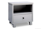 Simmons Kids Grey (026) Rowen Nightstand, Side View a2a 1-Cubby Nightstand