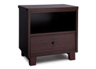 Simmons Kids Black Espresso (907) Rowen Nightstand, Side View b2b 3-Cubby Nightstand
