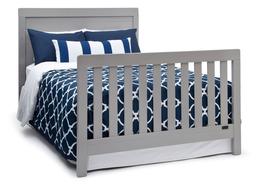Simmons Kids Grey (026) Rowen Crib (320180), Side View with Full-Size Bed Conversion a6a 5-Rowen 4-in-1 Crib