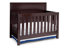 Simmons Kids Black Espresso (907) Simmons Kids Rowen Crib (320180), Front View with Crib Conversion b1b 9-Rowen 4-in-1 Crib