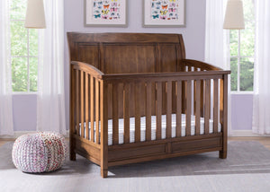 Simmons Kids Antique Chestnut (2100) Kingsley Crib 'N' More, Full-size Bed Conversion Room b0b 20-Kingsley Crib 'N' More