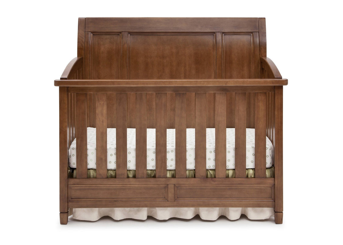 Simmons Kids Weathered Chestnut (223) Kingsley Crib 'N' More, Crib Conversion Front View a2a