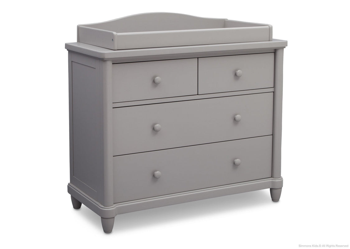 Simmons Kids Grey (026) Belmont 4 Drawer Dresser, Side View a1a
