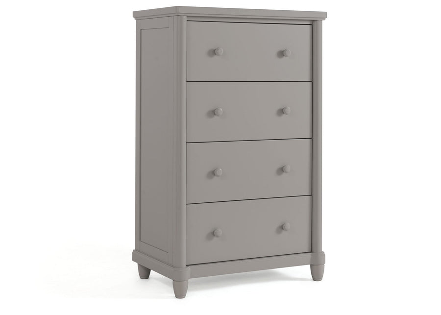 Grey (026) Barrington Chest (325041) Side View a1a 1-Belmont 4 Drawer Chest