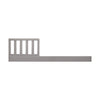 Delta Children Grey (026) Toddler Guardrail (325725),  Front View a1a 1-Toddler Guardrail (325725)