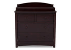 Simmons Kids Black Espresso 907 Emma 4 Drawer Dresser with Changing Top Front Facing View b1b 10-Emma 4 Drawer Dresser with Changing Top