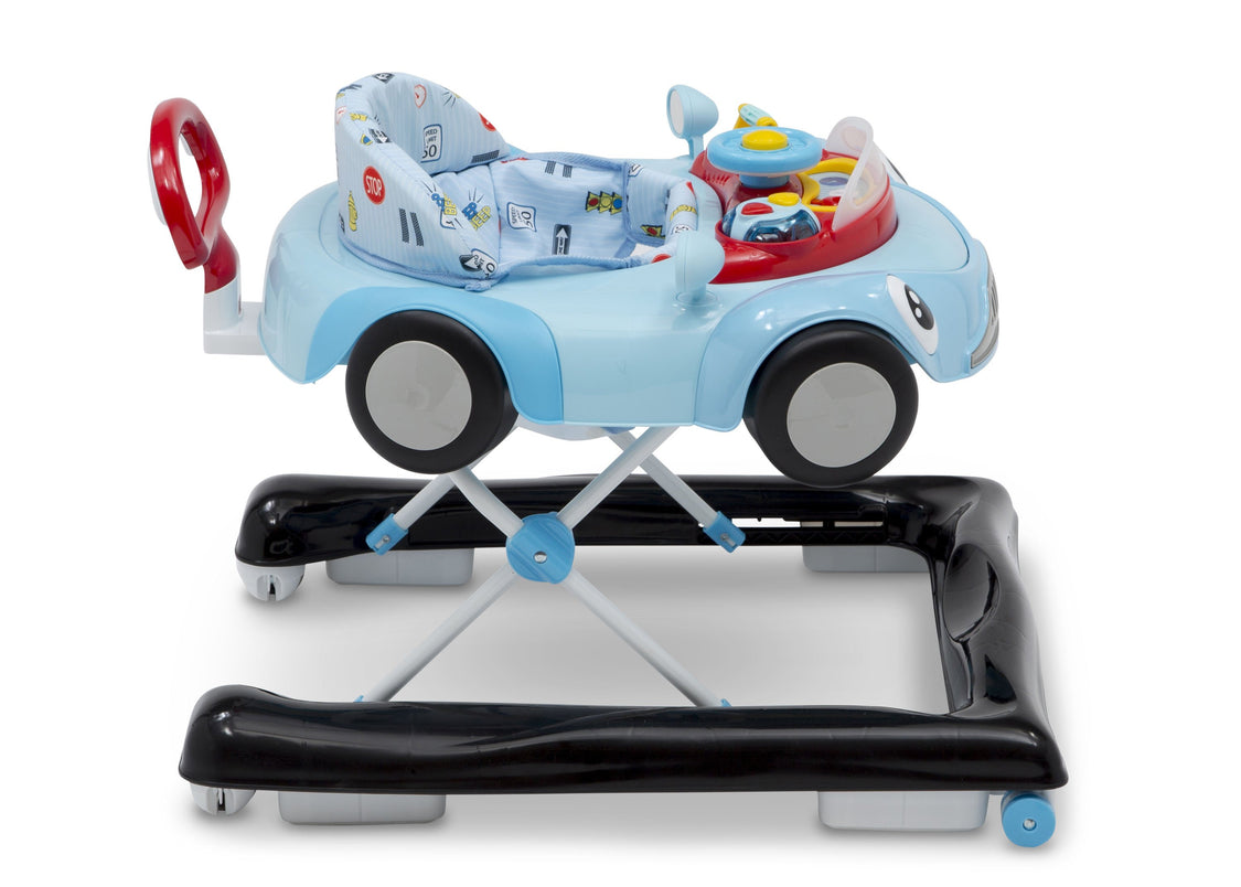 Delta Children Blue (2096) First Race 2-in-1 Baby Walker, Side Silo View