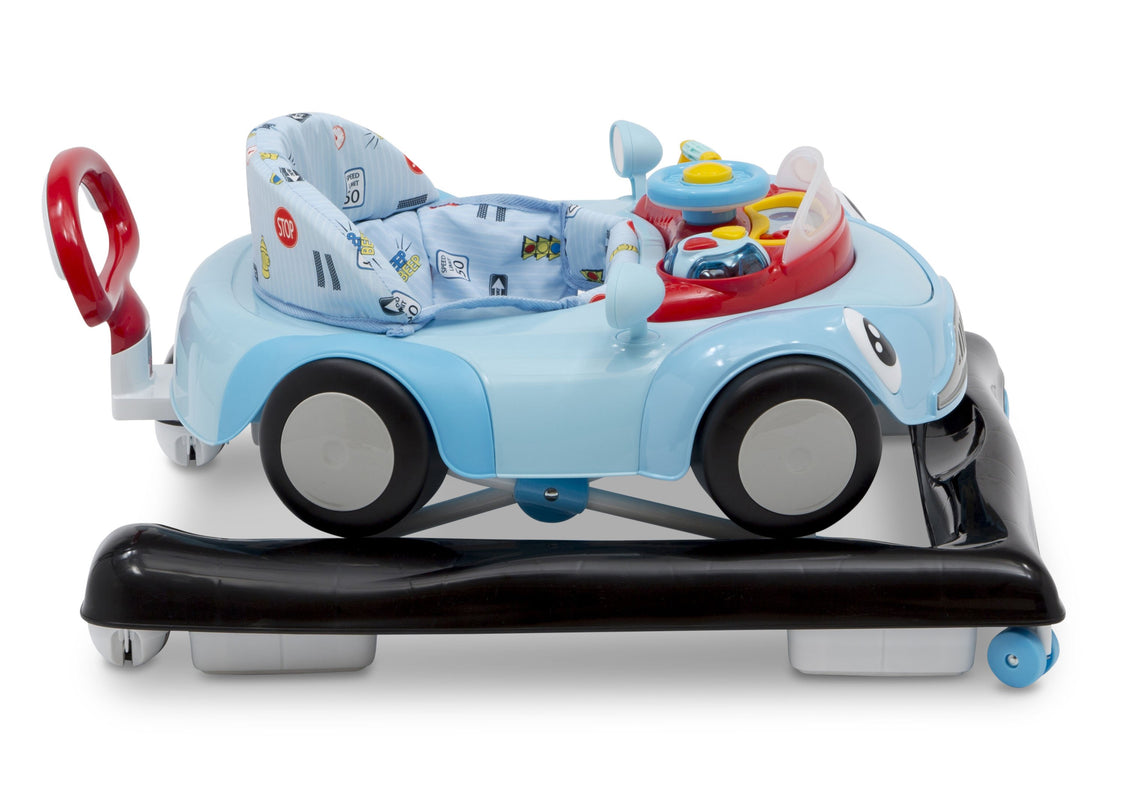 Delta Children Blue (2096) First Race 2-in-1 Baby Walker, Side Floor Silo View
