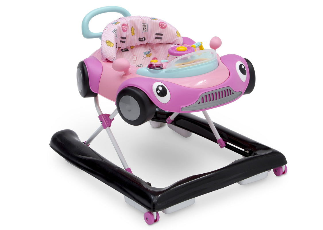 Delta Children Pink (2097) First Race 2-in-1 Baby Walker, Right Silo View