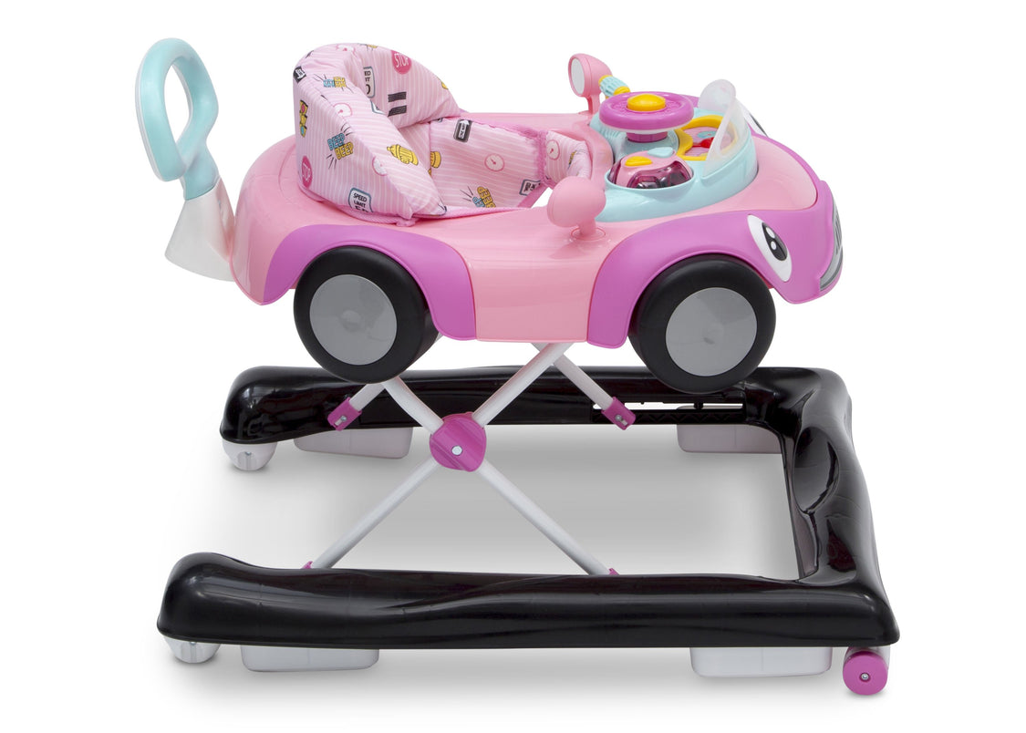 Delta Children Pink (2097) First Race 2-in-1 Baby Walker, Side Silo View