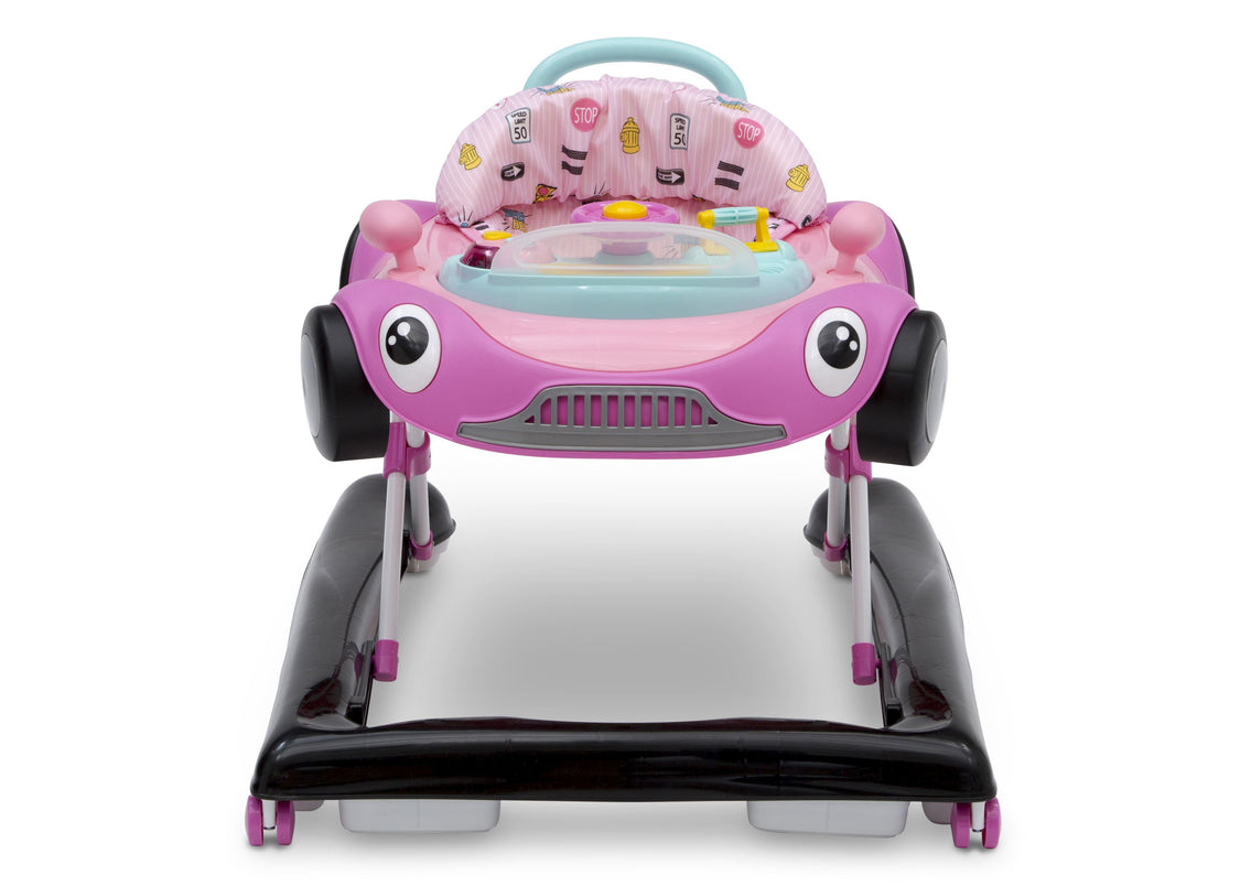 Delta Children Pink (2097) First Race 2-in-1 Baby Walker, Front Silo View