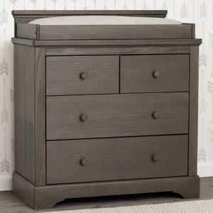 Rustic Grey (084) 20-Paloma 4 Drawer Dresser with Changing Top