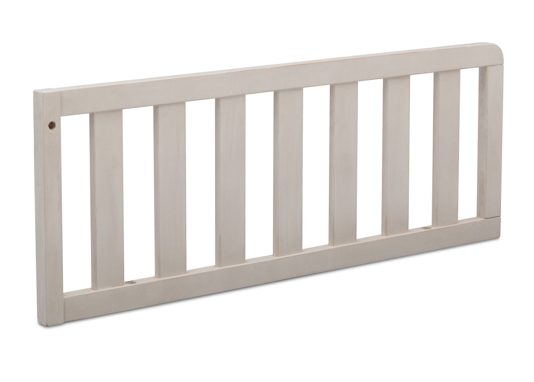Simmons Kids Antique White (122) Toddler Guardrail, Angled View b2b