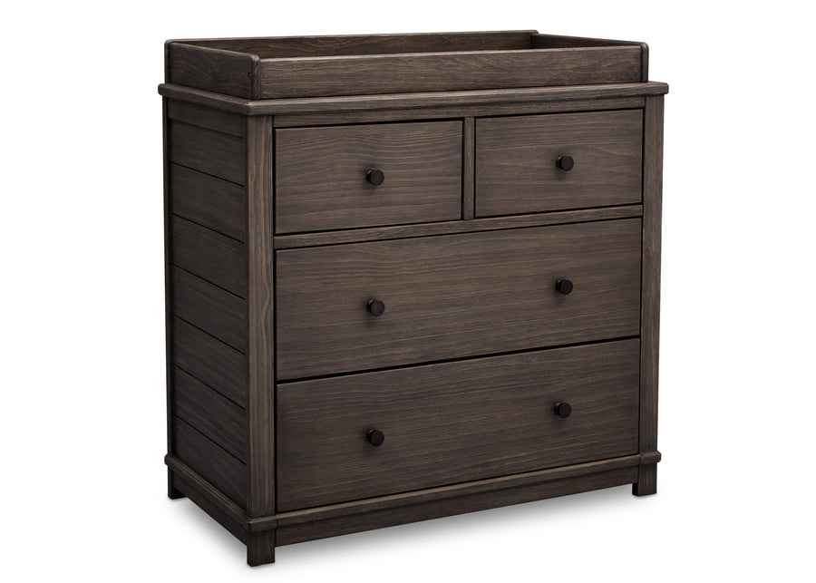 Rustic Grey (084) 3-Monterey 4 Drawer Dresser with Changing Top