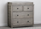 Simmons Kids Rustic White (119) Monterey 4 Drawer Dresser with Changing Top 5-Monterey 4 Drawer Dresser with Changing Top