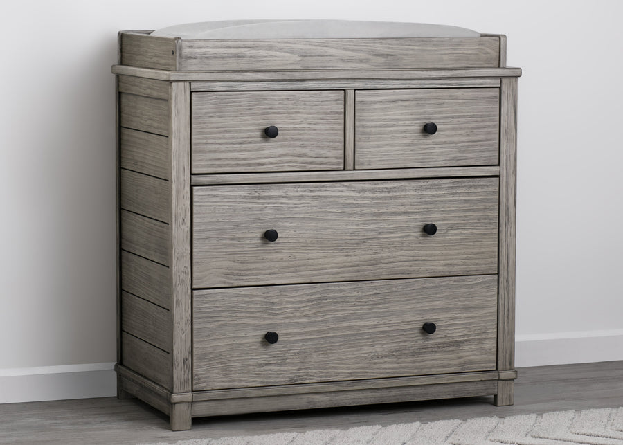 Simmons Kids Rustic White (119) Monterey 4 Drawer Dresser with Changing Top 5-Monterey 4 Drawer Dresser with Changing Top