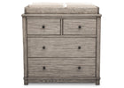 Simmons Kids, Rustic White (119), monterey 4 drawer dresser with changing top 15-Monterey 4 Drawer Dresser with Changing Top