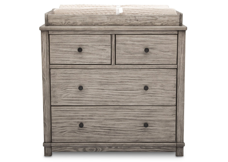 Simmons Kids, Rustic White (119), monterey 4 drawer dresser with changing top 15-Monterey 4 Drawer Dresser with Changing Top