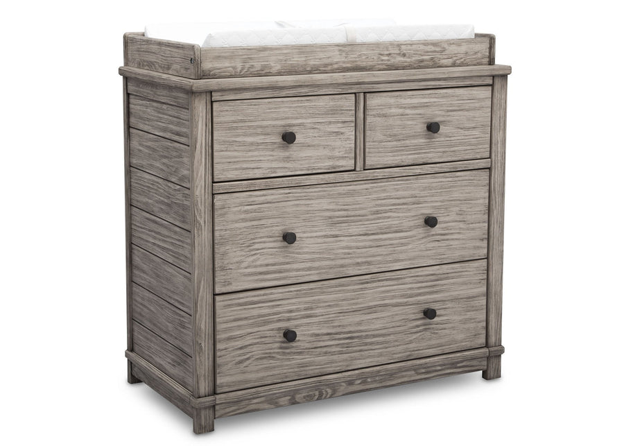 Simmons Kids, Rustic White (119), monterey 4 drawer dresser with changing top 12-Monterey 4 Drawer Dresser with Changing Top