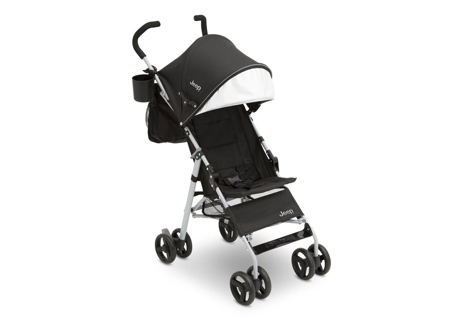 Jeep North Star Stroller by Delta Children, Black with Neutral Grey (2277), with padded seat 17-Jeep® North Star Stroller