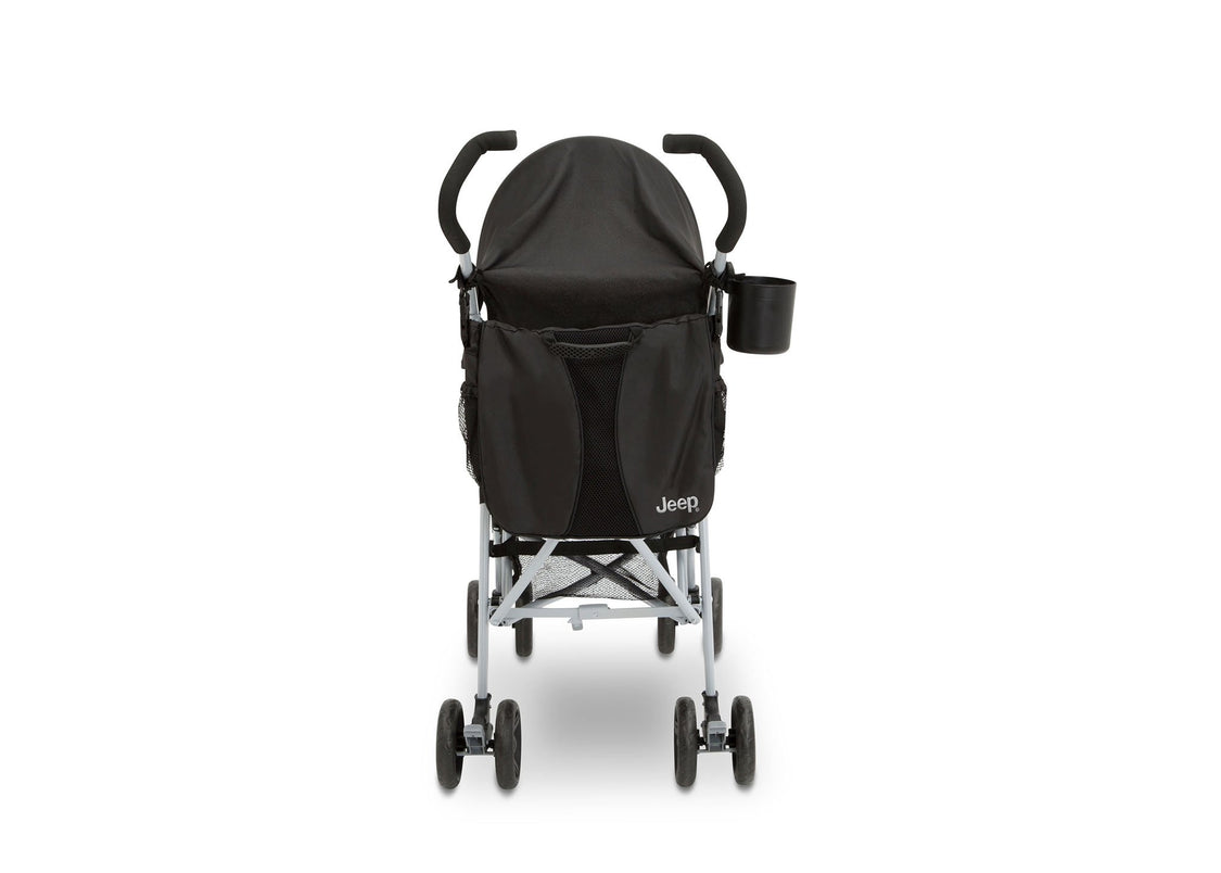 Jeep North Star Stroller by Delta Children, Black with Neutral Grey (2277), with Parent cup holder and easy-grip, extra-long foam handles