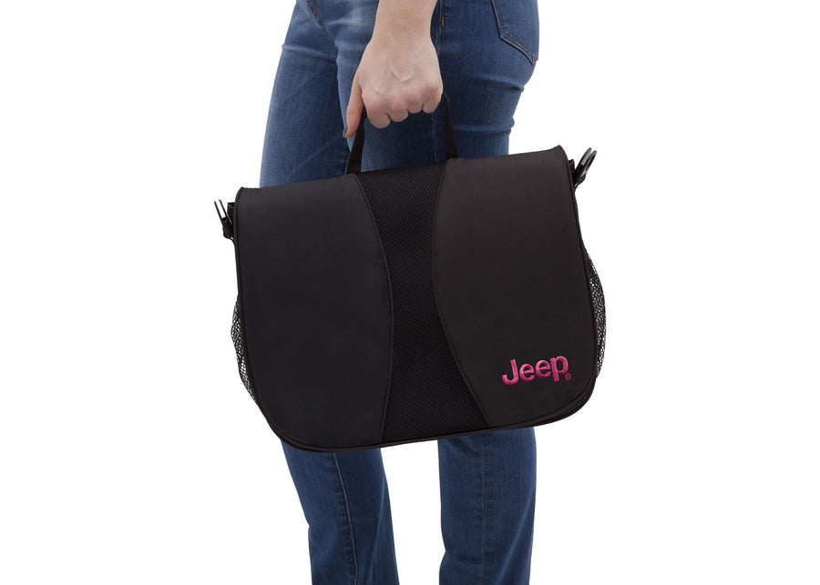 Jeep North Star Stroller by Delta Children, Black with Bright Burgundy (488), with Removable carry-all parent organizer 8-Jeep® North Star Stroller