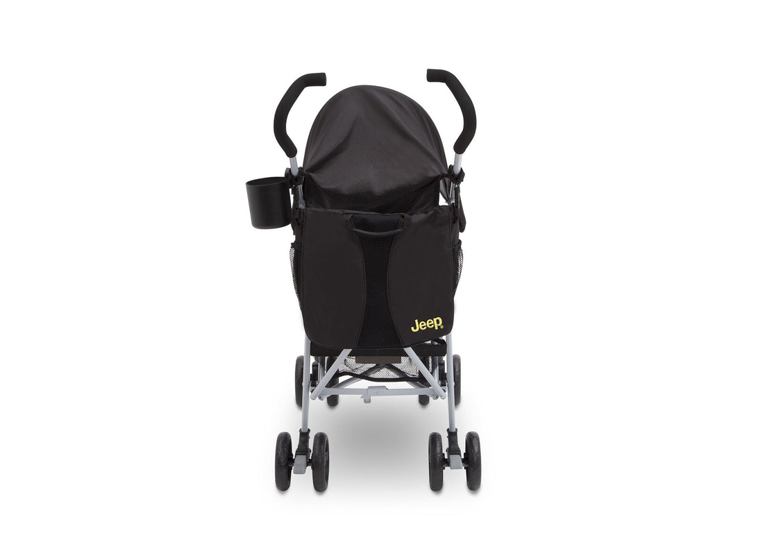 Jeep North Star Stroller by Delta Children, Black with Mellow Yellow (731), with Parent cup holder and easy-grip, extra-long foam handles