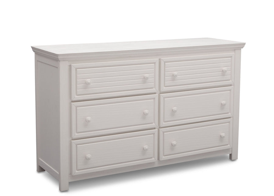Simmons Kids Rustic Bianca (170) Oakmont 6 Drawer Dresser, Side View a3a 1-Oakmont 6 Drawer Dresser
