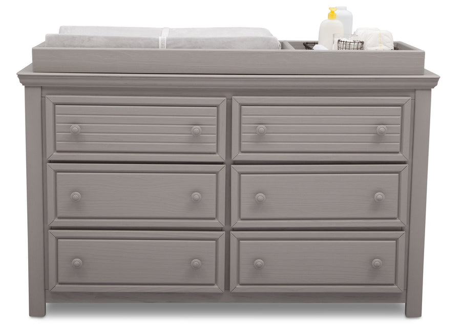 Simmons Kids Rustic Haze (940) Oakmont 6 Drawer Dresser, Front View b1b 4-Oakmont 6 Drawer Dresser