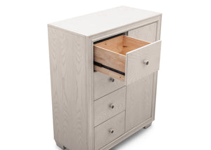 Simmons Kids Antique White (122) Ravello 4 Drawer Combo Chest, Detail 2 View, a5a 5-Ravello 4 Drawer Combo Chest