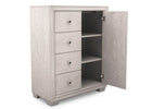 Simmons Kids Antique White (122) Ravello 4 Drawer Combo Chest, Detail 1 View, a4a 4-Ravello 4 Drawer Combo Chest