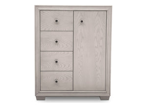 Simmons Kids Antique White (122) Ravello 4 Drawer Combo Chest, Front View, a2a 3-Ravello 4 Drawer Combo Chest