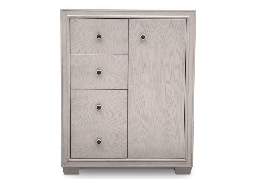 Simmons Kids Antique White (122) Ravello 4 Drawer Combo Chest, Front View, a2a 2-Ravello 4 Drawer Combo Chest