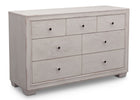 Simmons Kids Antique White (122) Ravello 7 Drawer Dresser, Angled View, a3a 2-Ravello 7 Drawer Dresser