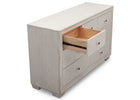 Simmons Kids Antique White (122) Ravello 7 Drawer Dresser, Detail View, a4a 4-Ravello 7 Drawer Dresser