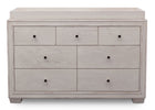 Simmons Kids Antique White (122) Ravello 7 Drawer Dresser, Front View, a2a 3-Ravello 7 Drawer Dresser