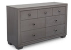 Simmons Kids Storm (161) Ravello 7 Drawer Dresser, Angled View, b3b 6-Ravello 7 Drawer Dresser