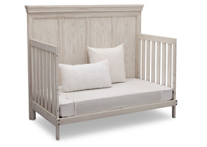 Simmons Kids Antique White (122) Ravello Crib 'N' More, Angled Conversion to DayBed View, b5b 11-Ravello Crib 'N' More